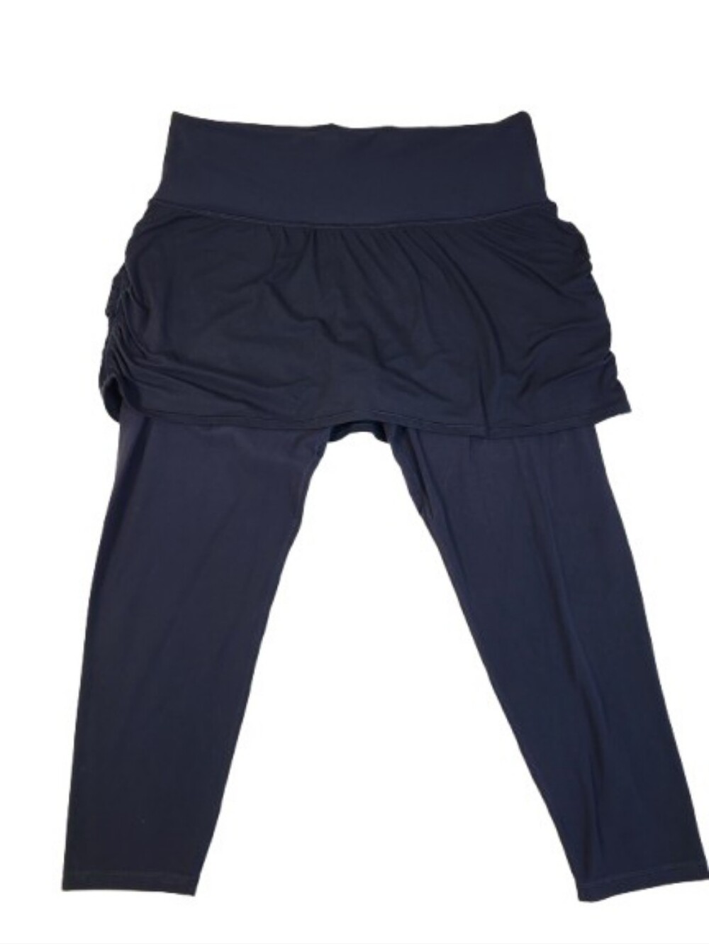 Athleta Elation 2 in 1 Capri Skort Legging Athletic wear Navy Blue Size XL